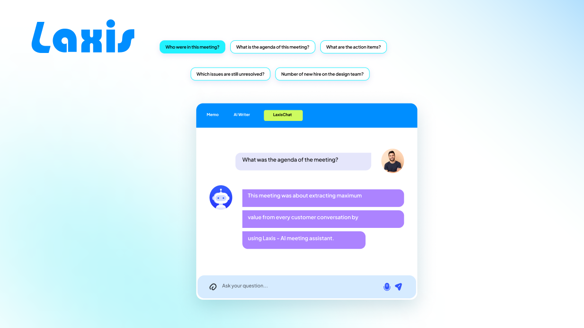 Laxis 为会议对话带来类 ChatGPT 能力