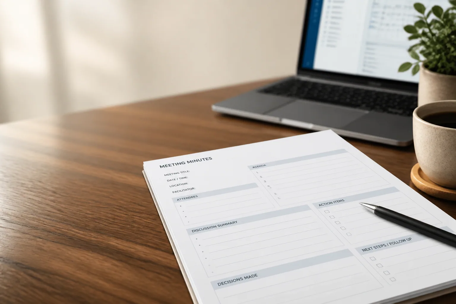Meeting Minutes Template (Free) + 5 Variations